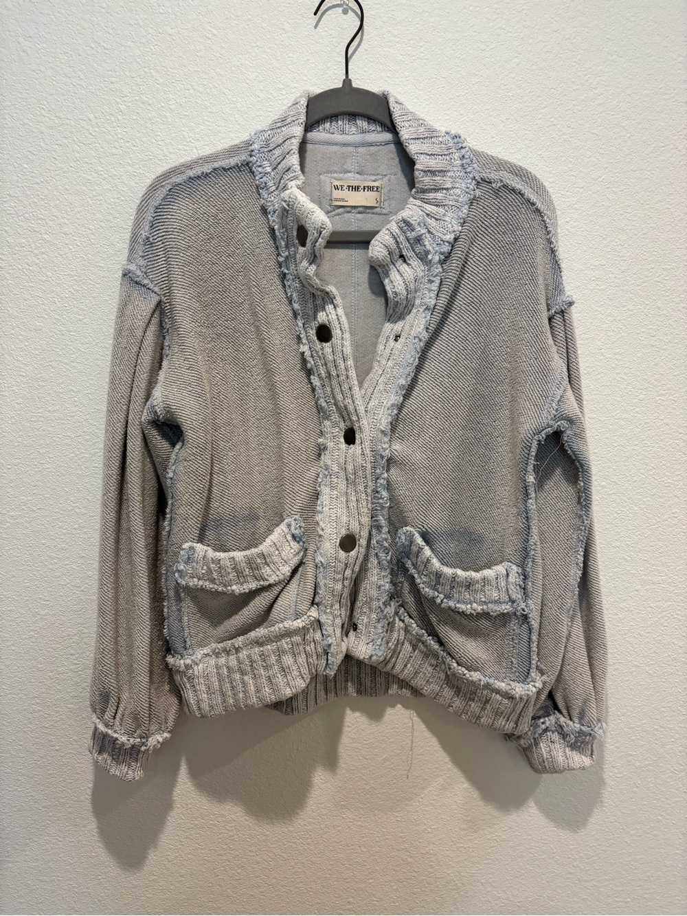We The Free Cute In This Cardi - Light Gray Cardigan Jacket